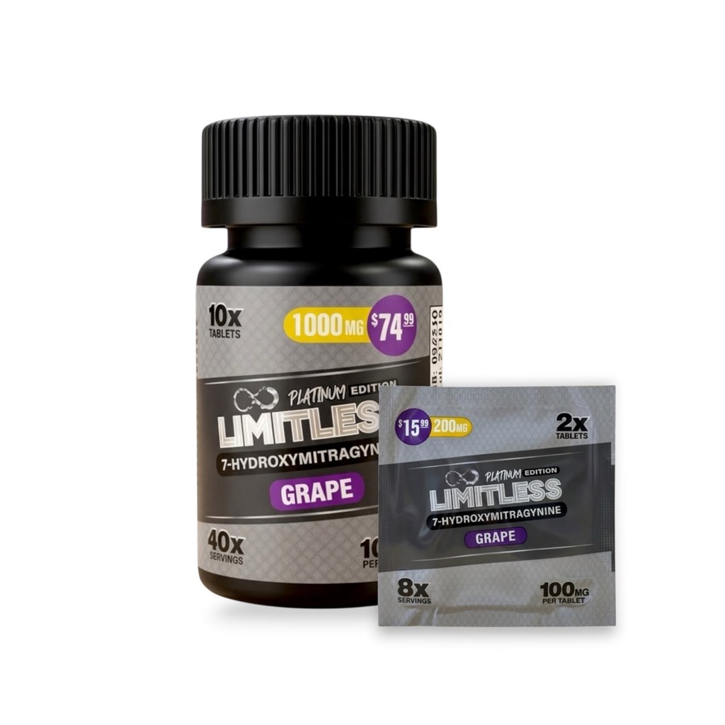 Limitless Platinum 7OH Tablets — Grape 100mg