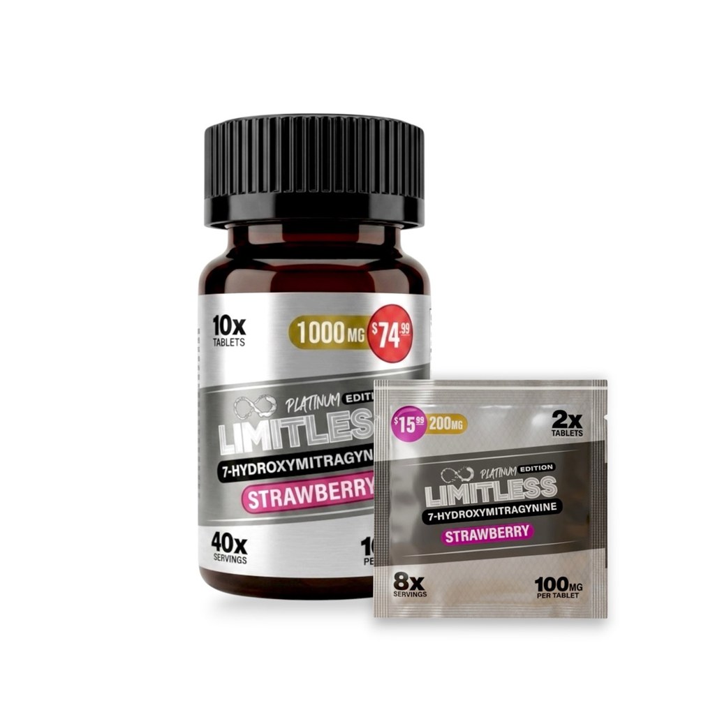 Limitless Platinum 7OH Tablets — Strawberry 100mg